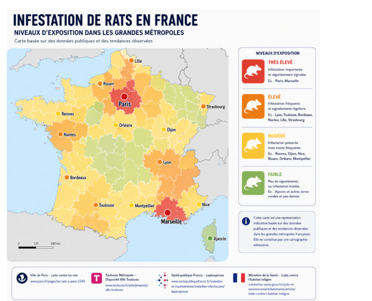carte infestation des rats en France
